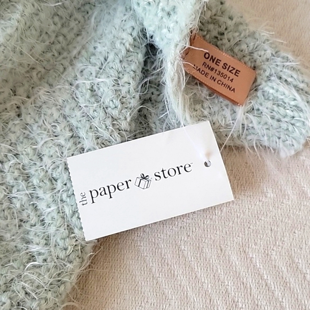 The Paper Store Acrylic Mint Scarf